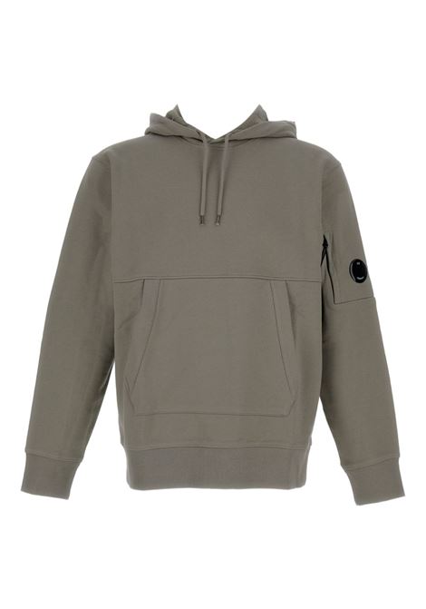 felpa diagonal raised fleece hood lens uomo grigia C.P. COMPANY | 19CMSS714A-005086W356